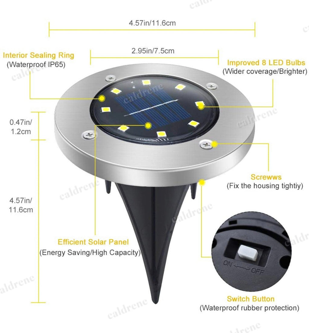Solar In-Ground Disk Lights, 12 Pack – view 8