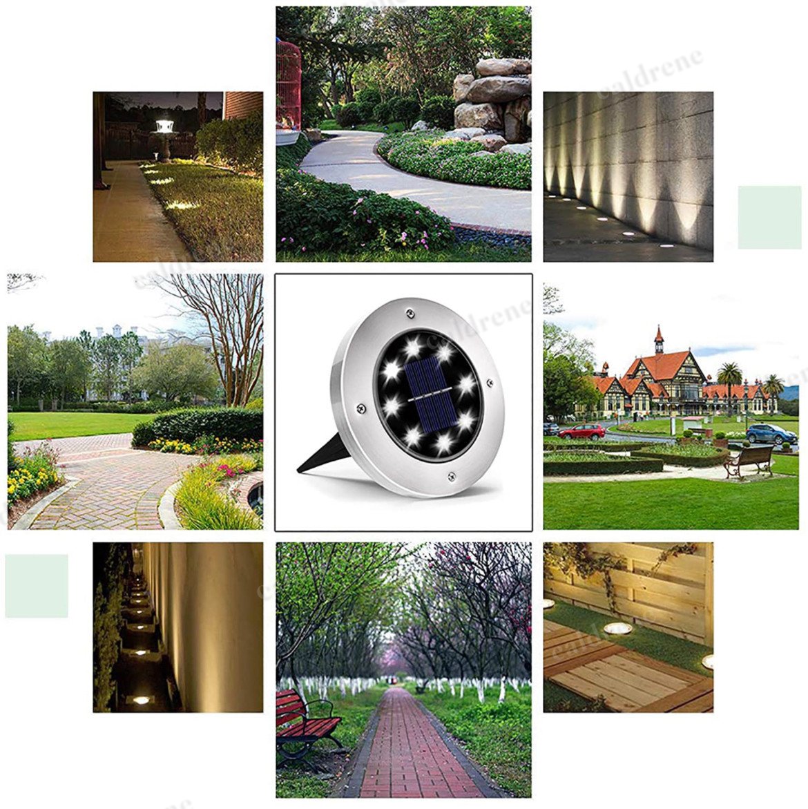 Solar In-Ground Disk Lights, 12 Pack – view 9