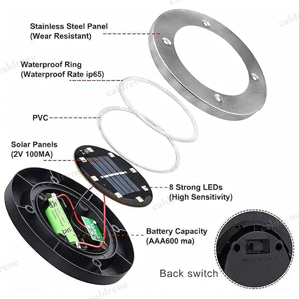 Solar In-Ground Disk Lights for Lawn and Pathway, 8–12 Pack – view 10