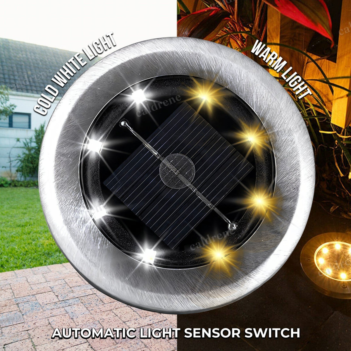 Solar In-Ground Disk Lights for Lawn and Pathway, 8–12 Pack – view 5