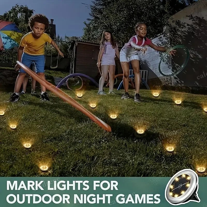 Solar In-Ground Disk Lights for Lawn and Pathway, 8–12 Pack – view 7