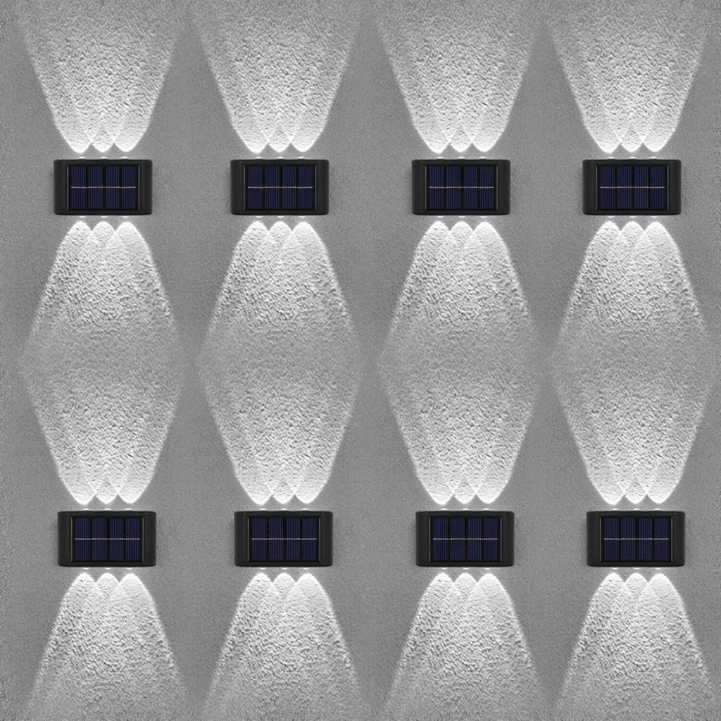 Solar LED Fence Lights, Dusk to Dawn, 8 Pack