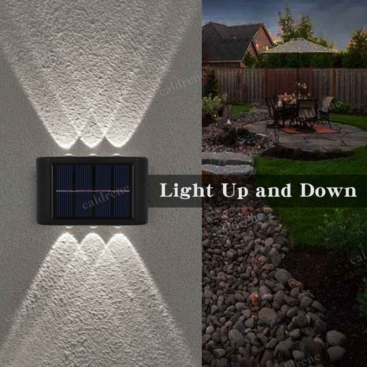 Solar LED Fence Lights, Dusk to Dawn, 8 Pack – view 2