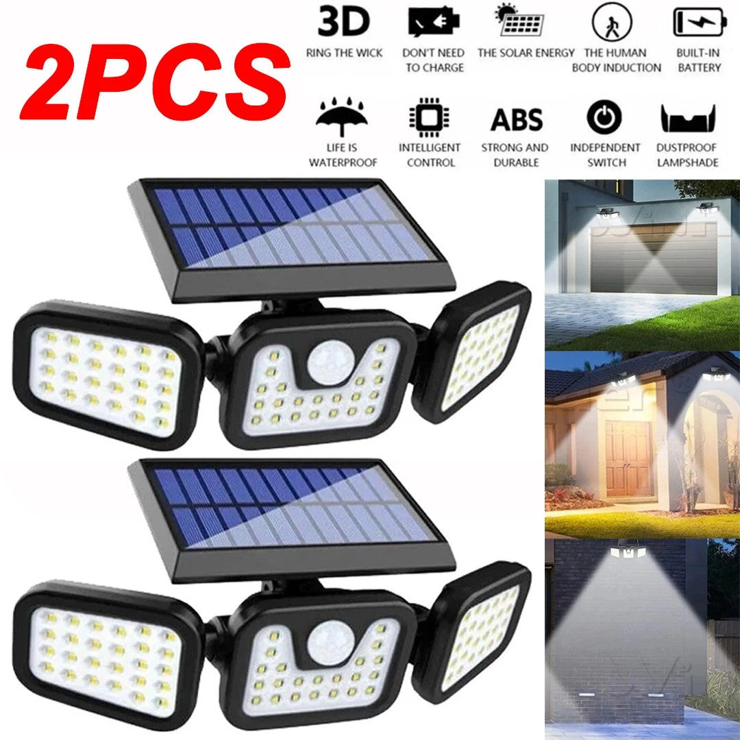 Solar LED Motion Sensor Lights, Waterproof, 2 Pack – Caldrene