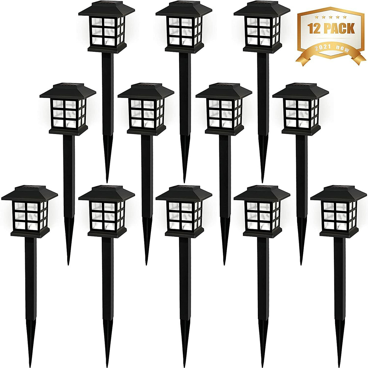 Solar Pathway Landscape Lights Waterproof, 12 Pack