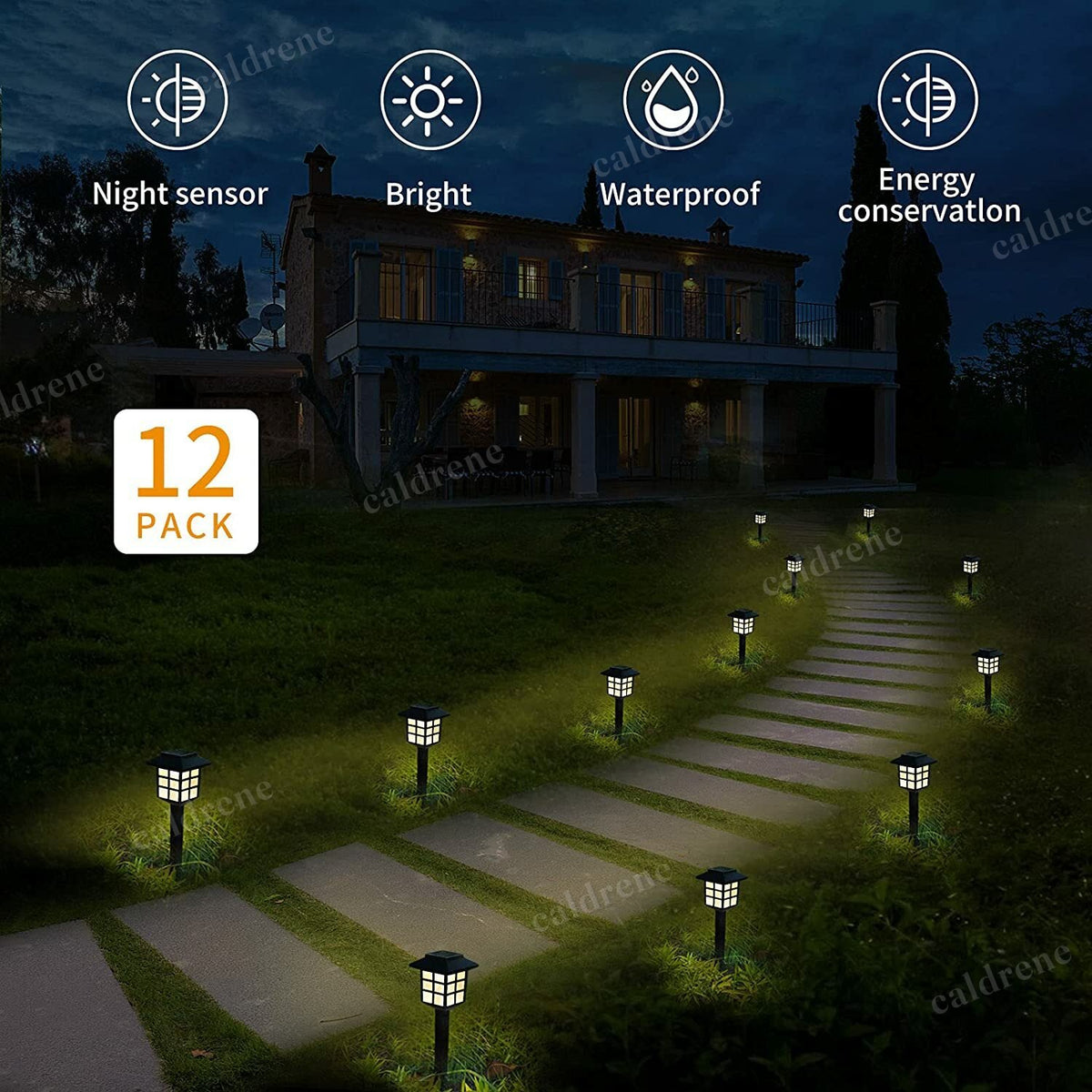Solar Pathway Lights, 12 Pack – view 6