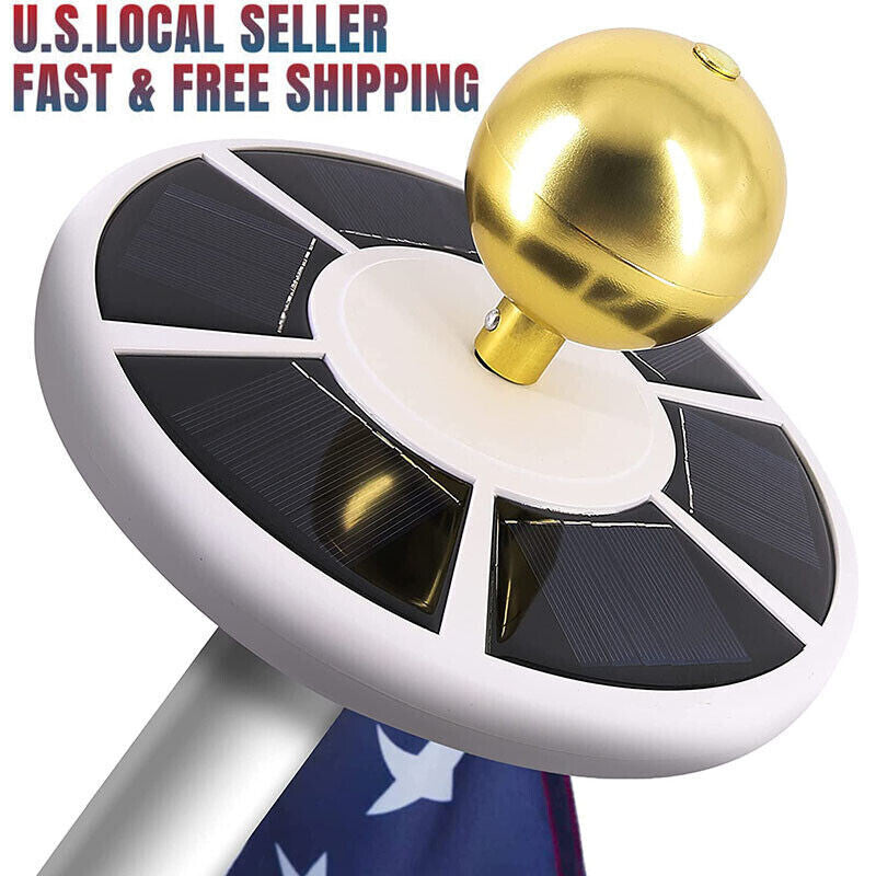 Solar Powered Flag Pole Light, 26 LED, Auto On, Waterproof