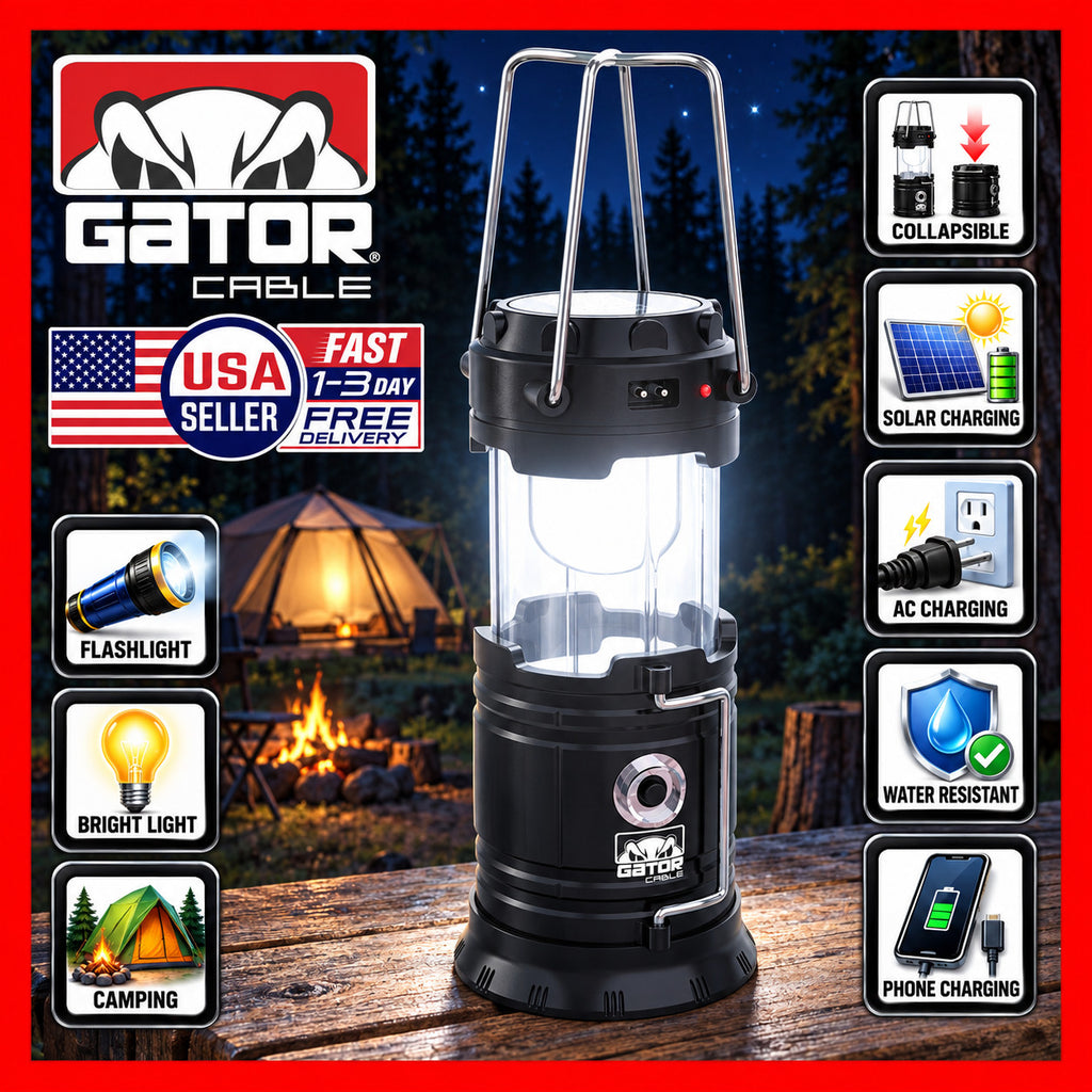 Solar Rechargeable LED Camping Lantern
