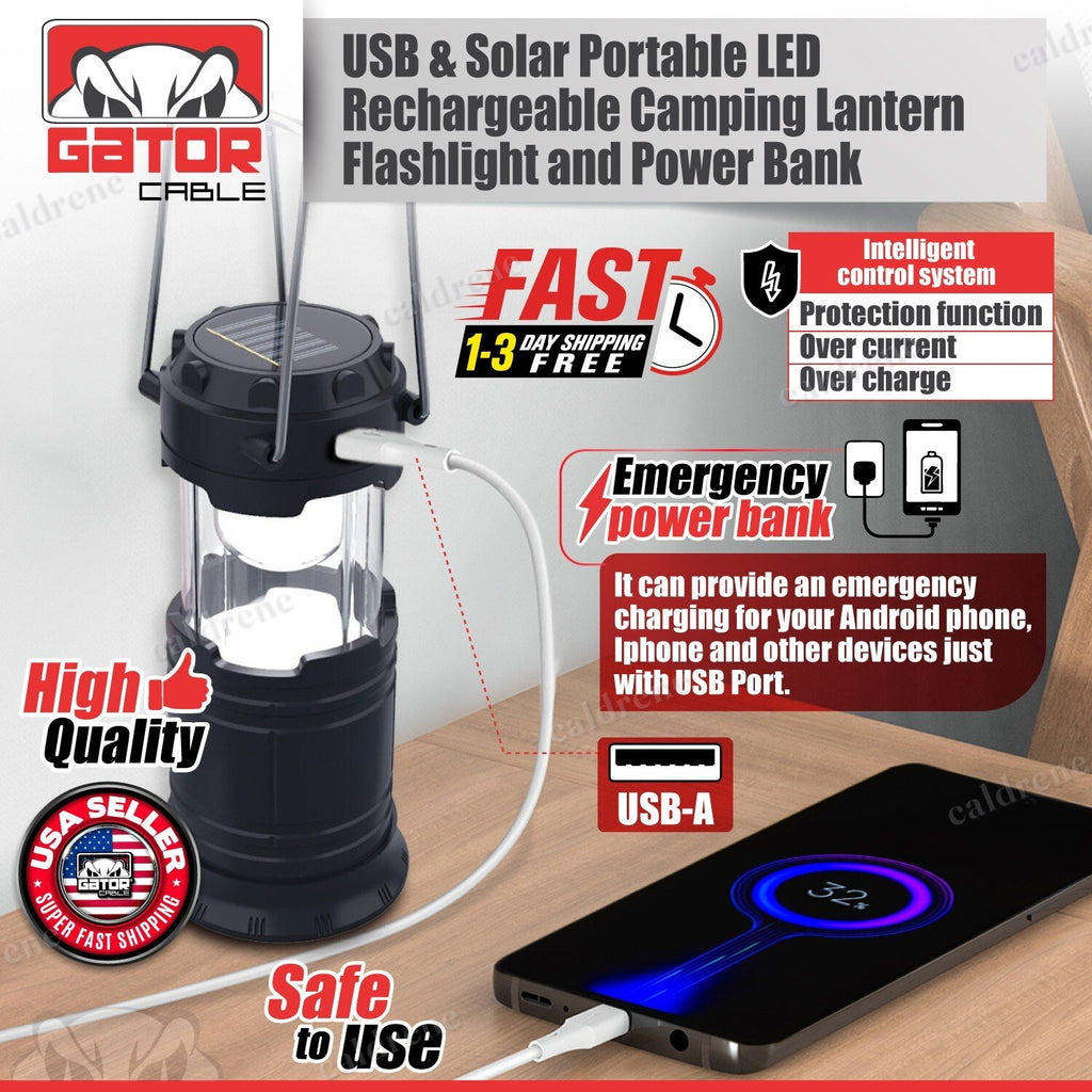 Solar Rechargeable LED Camping Lantern – view 4