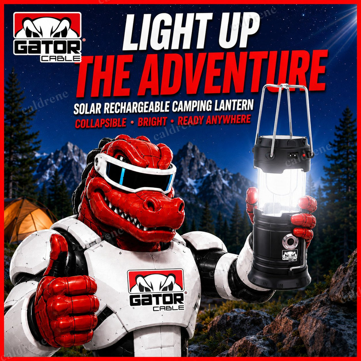 Solar Rechargeable LED Camping Lantern – view 7