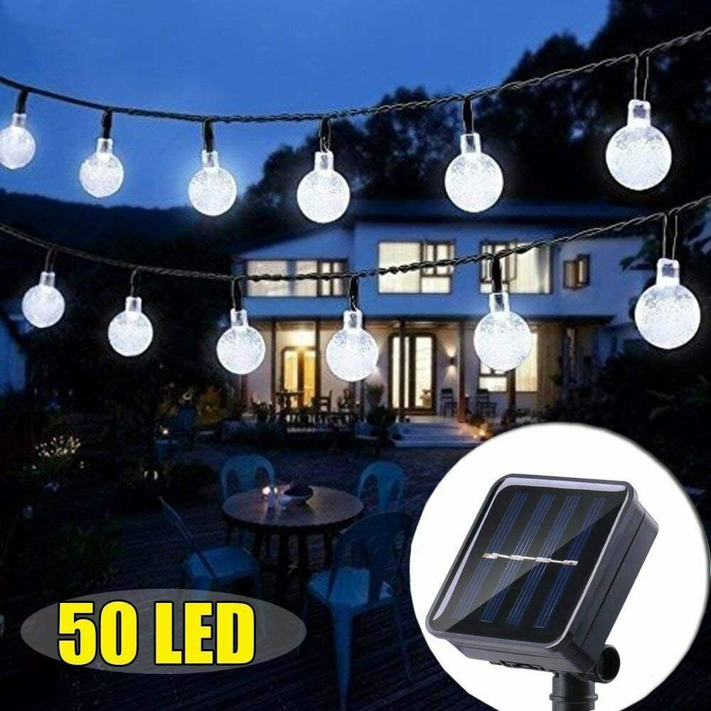 Solar String Lights 23 ft, 50 LED for Patio and Yard