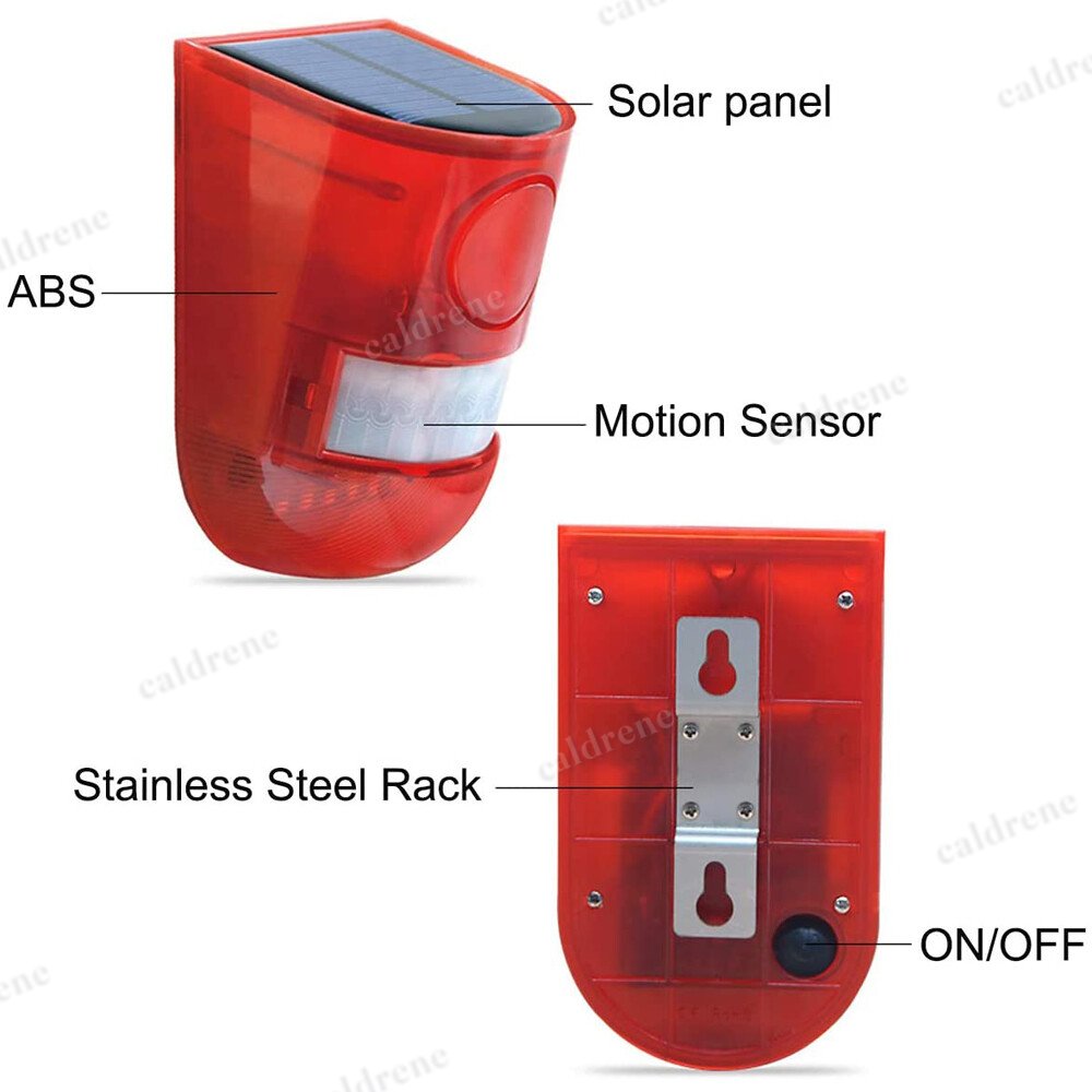 Solar Strobe Alarm Light with Wireless Motion Sensor – view 10