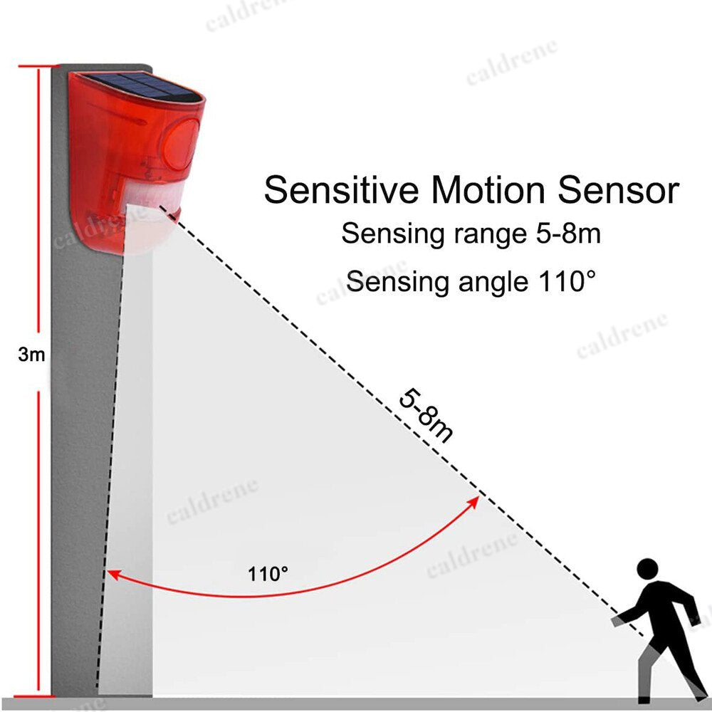Solar Strobe Alarm Light with Wireless Motion Sensor – view 4