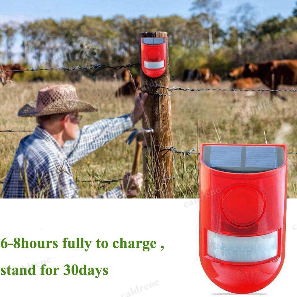 Solar Strobe Alarm Light with Wireless Motion Sensor – view 5