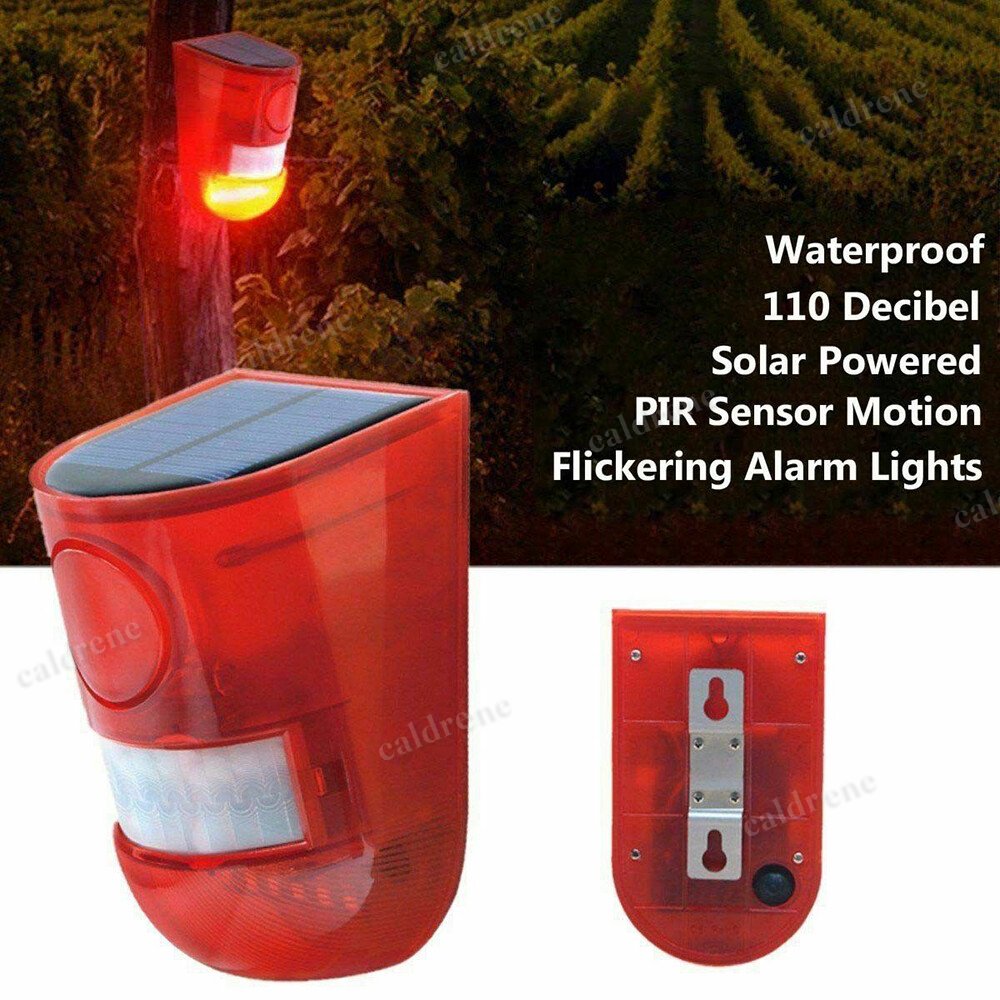 Solar Strobe Alarm Light with Wireless Motion Sensor – view 7