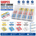 Solder Seal Wire Connector Kit, 500 Pieces