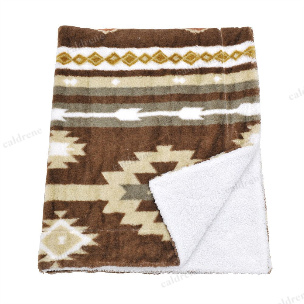 Southwest Sherpa Fleece Throw Blanket – view 9