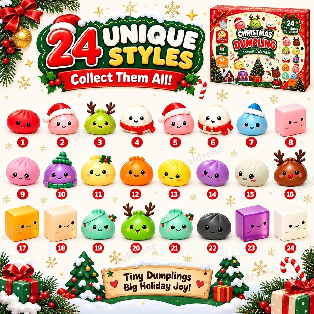 Squishy Dumpling Advent Calendar 2026, 24 Days – view 2