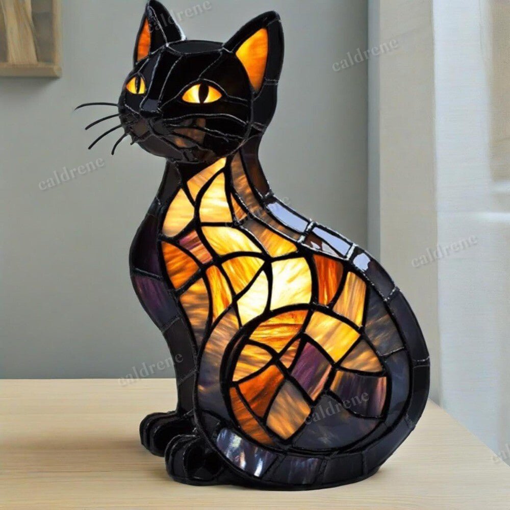 Stained Glass Cat Lamp for Cozy Home Decor – view 7