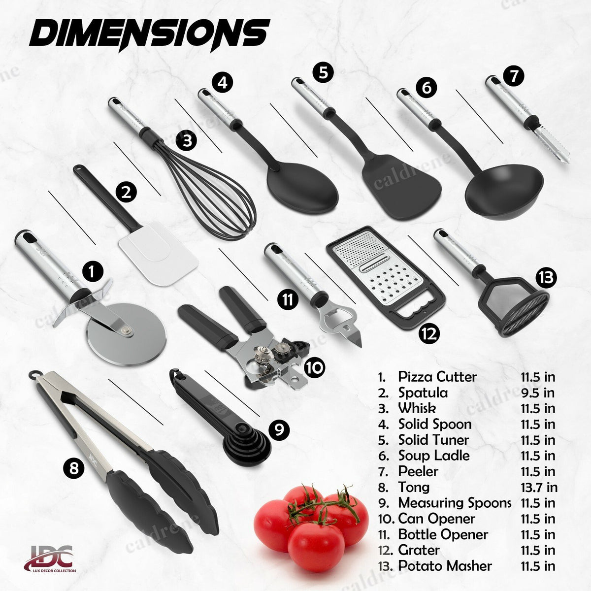 Stainless Steel Cooking Utensil Set, 23 Pieces – view 3