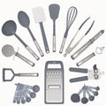 Stainless Steel Kitchen Utensil Set, 23 Pieces – Gray