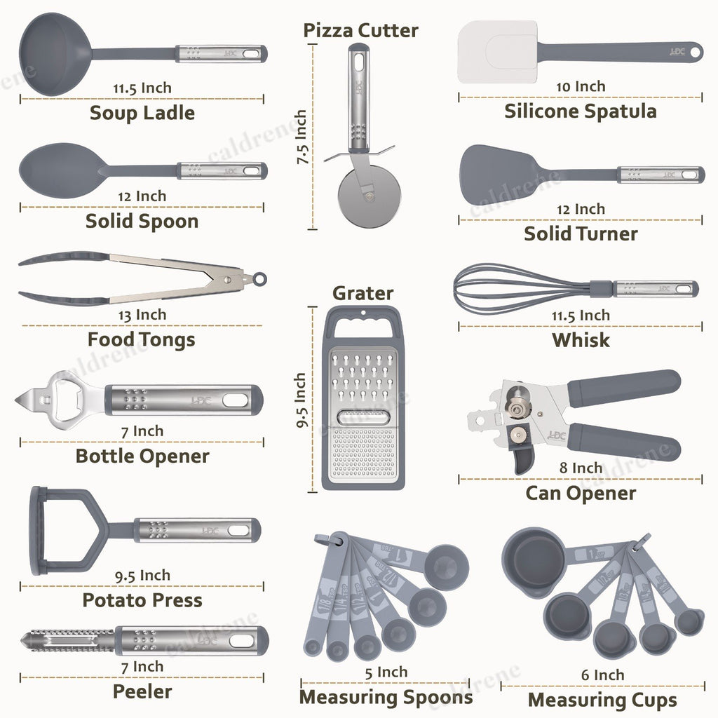 Stainless Steel Kitchen Utensil Set, 23 Pieces – view 4