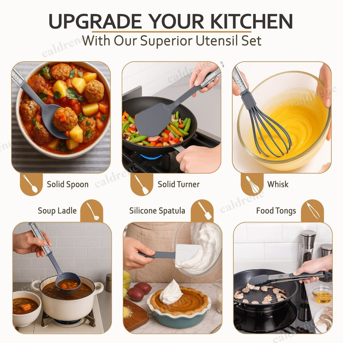 Stainless Steel Kitchen Utensil Set, 23 Pieces – view 8