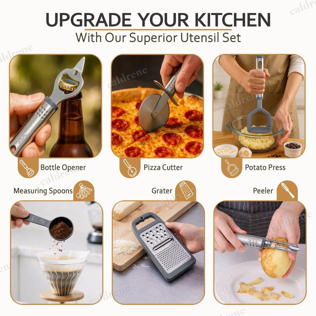 Stainless Steel Kitchen Utensil Set, 23 Pieces – view 9