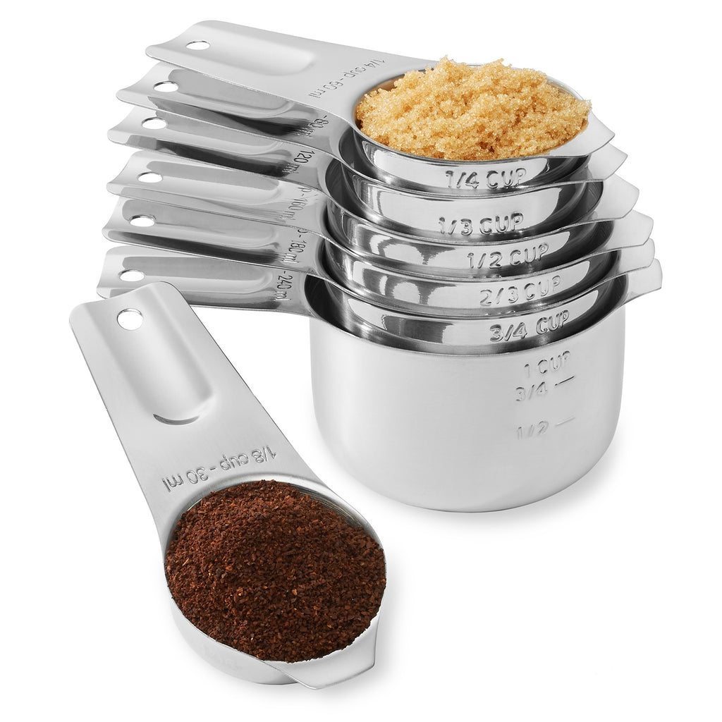 Stainless Steel Measuring Cups, 7 Piece
