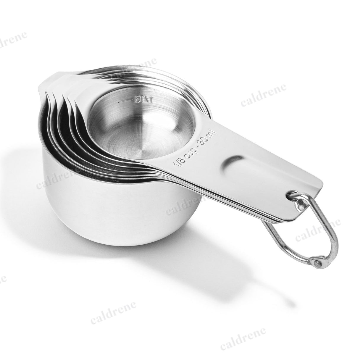 Stainless Steel Measuring Cups, 7 Piece – view 3