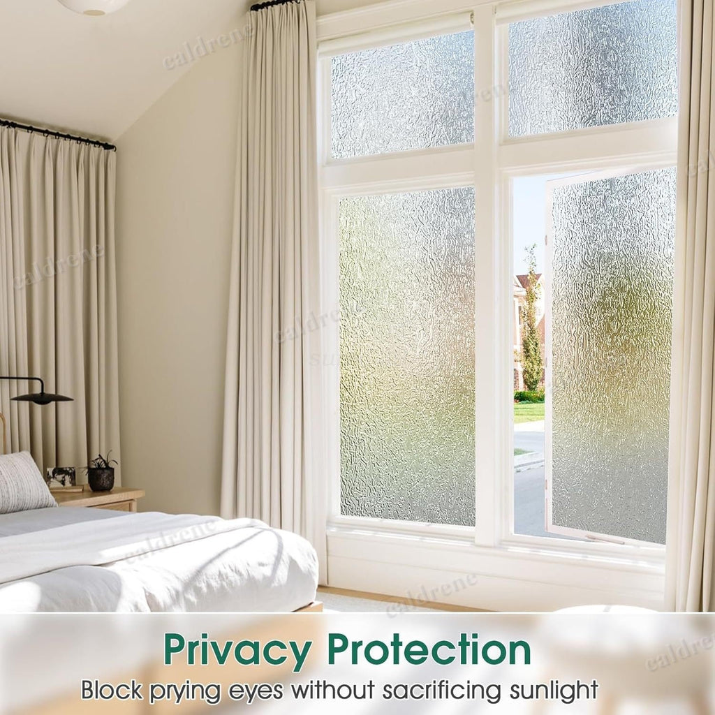 Static Cling Water Ripple Window Film for Privacy and UV Protection – view 3
