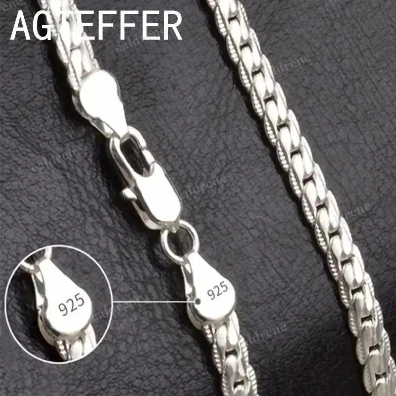 Sterling Silver Chain Necklace for Men and Women – view 3