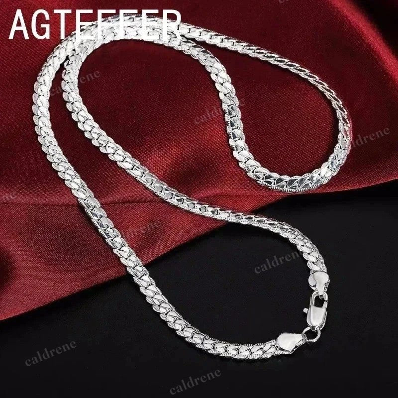 Sterling Silver Chain Necklace for Men and Women – view 5
