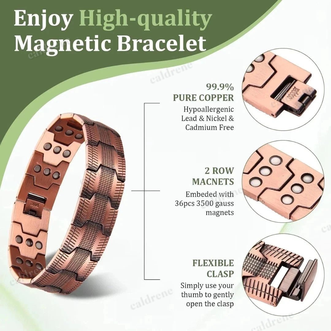 Strength Ultra Magnetic Bracelet for Men Pure Copper Bracelet AUS – view 4