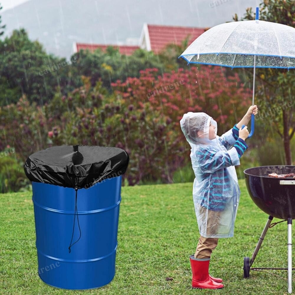 Stretchable Drawstring Drum Cover for 55 Gallon Trash Can – view 3