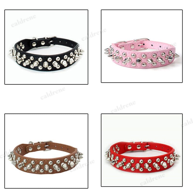 Studded Leather Dog Collar for Small to Large Breeds – view 4