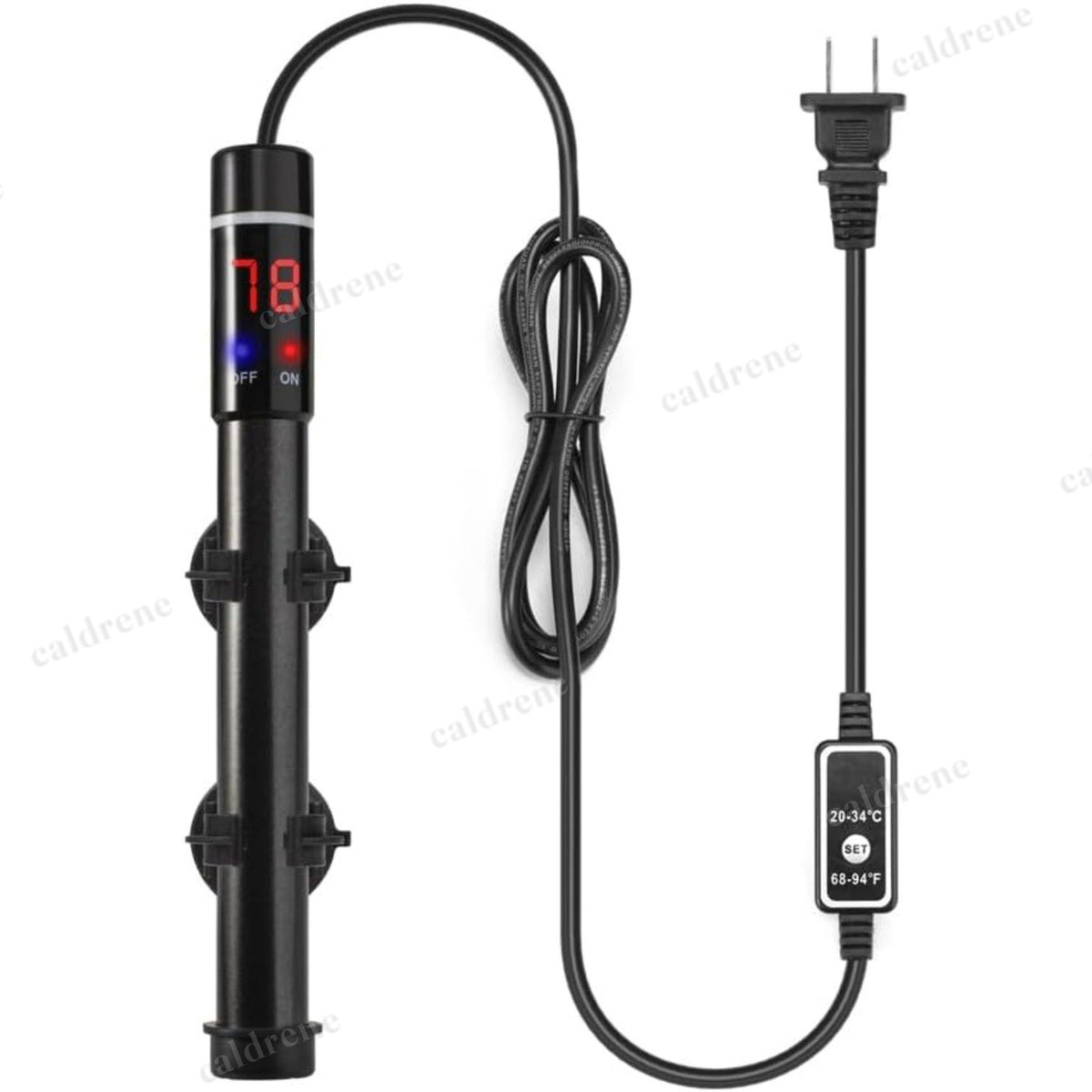 Submersible Aquarium Heater with External Thermostat Display – view 2