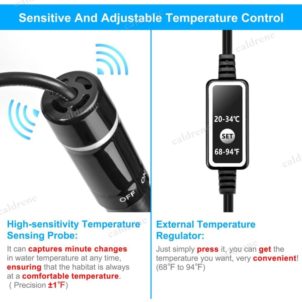Submersible Aquarium Heater with External Thermostat Display – view 5