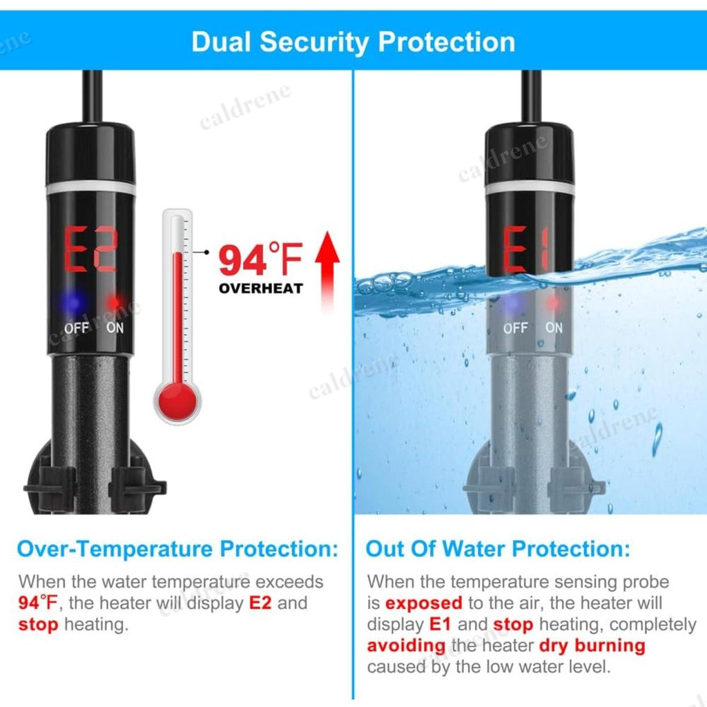 Submersible Aquarium Heater with External Thermostat Display – view 7