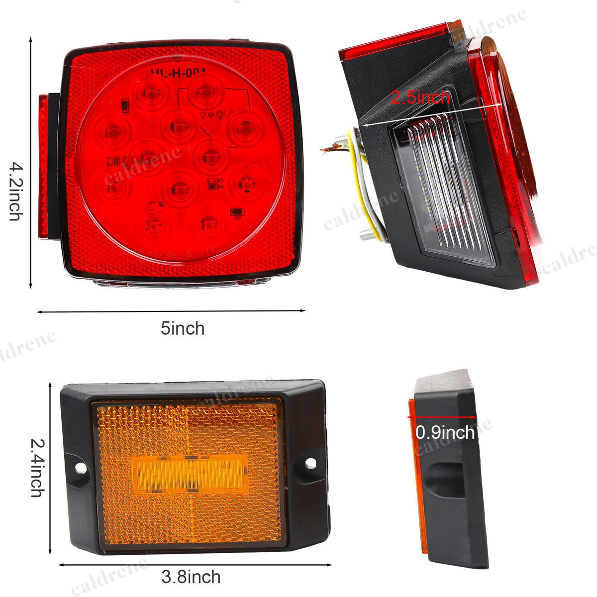 Submersible LED Trailer Tail Light Kit, Waterproof – view 2