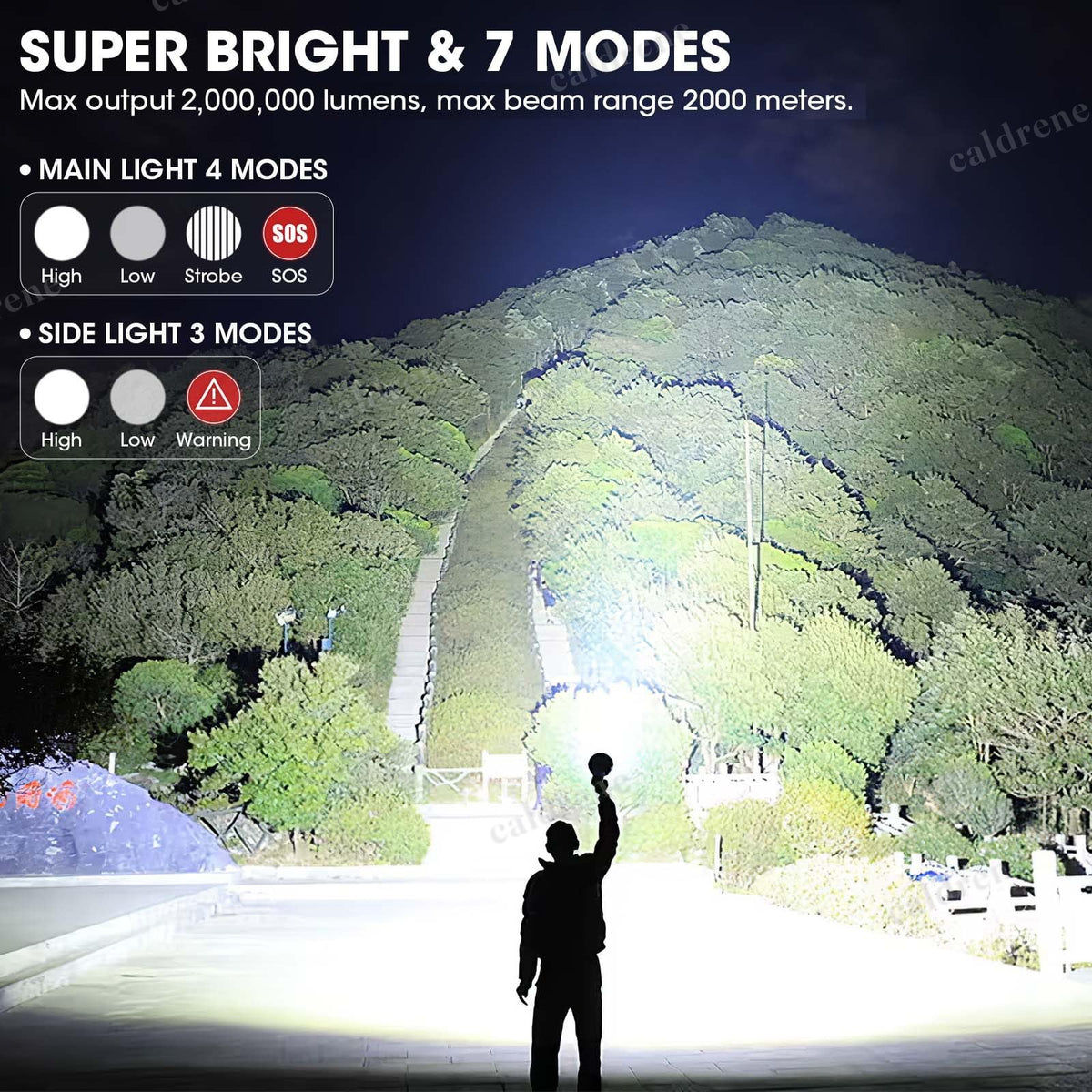 Super Bright Rechargeable Handheld Spotlight – view 7