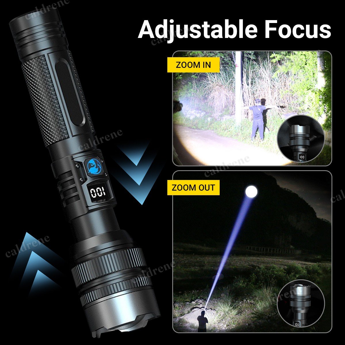Super Bright Rechargeable LED Tactical Flashlight, 2 Pack – view 3