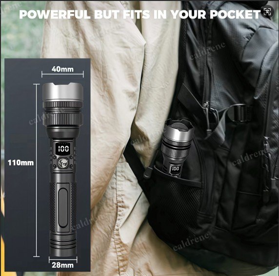 Super Bright Rechargeable LED Tactical Flashlight, 2 Pack – view 8