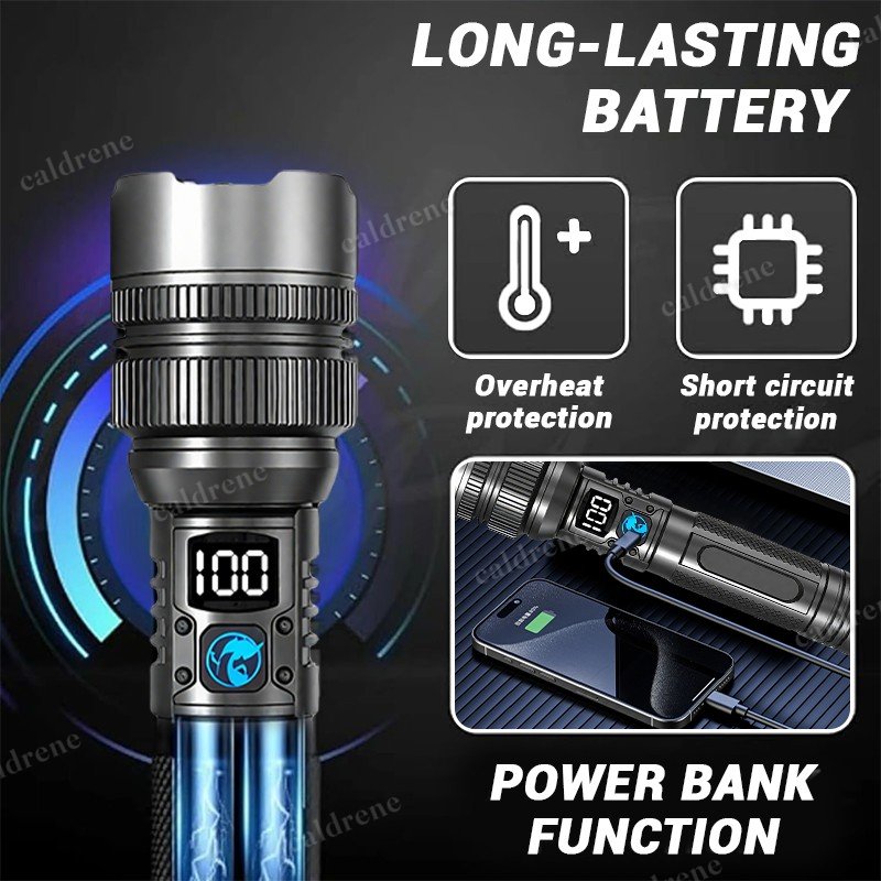 Super Bright Rechargeable LED Tactical Flashlight, 2 Pack – view 9