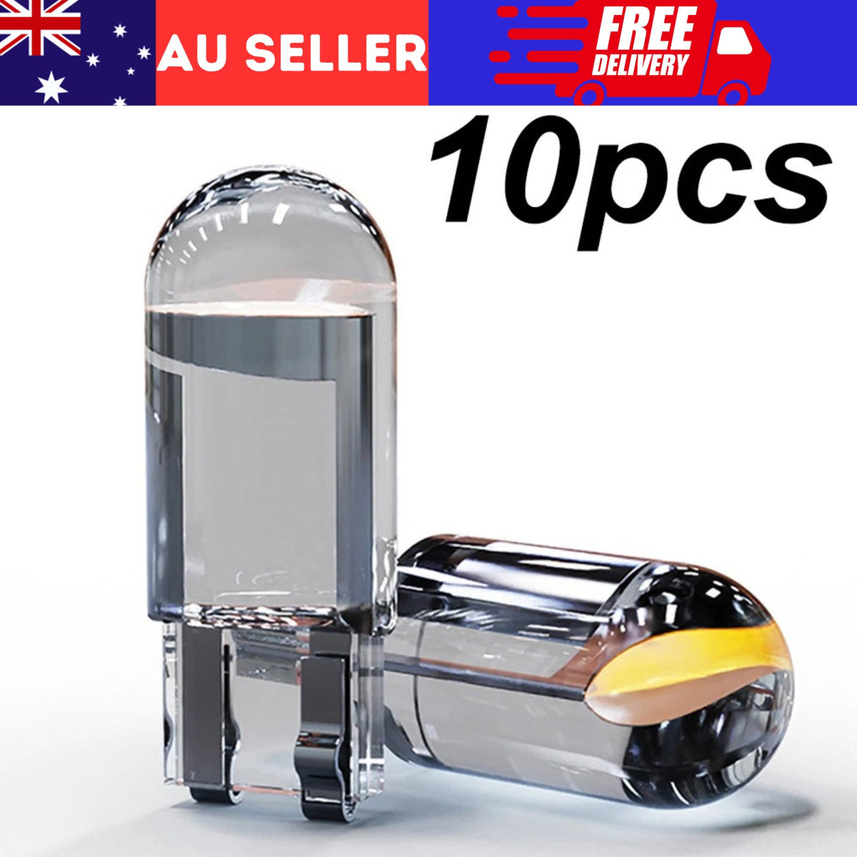 T10 LED Light Bulbs for Interior Vehicle Lighting - 10 Pack