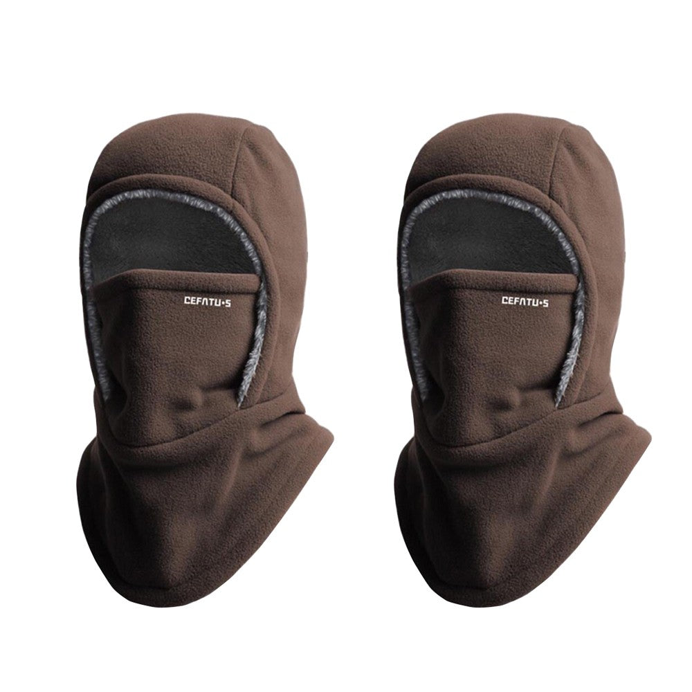 Thermal Fleece Balaclava Face Mask for Winter Activities – 【2PCS】Coffee