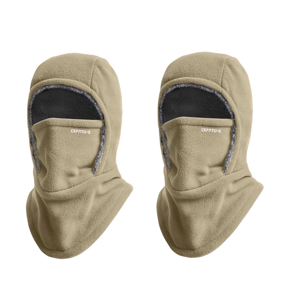 Thermal Fleece Balaclava Face Mask for Winter Activities – 【2PCS】Khaki