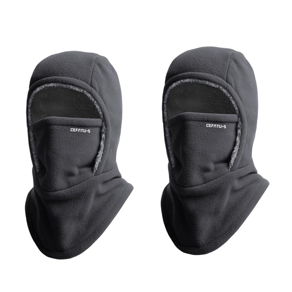 Thermal Fleece Balaclava Face Mask for Winter Activities – 【2PCS】Dark Gray