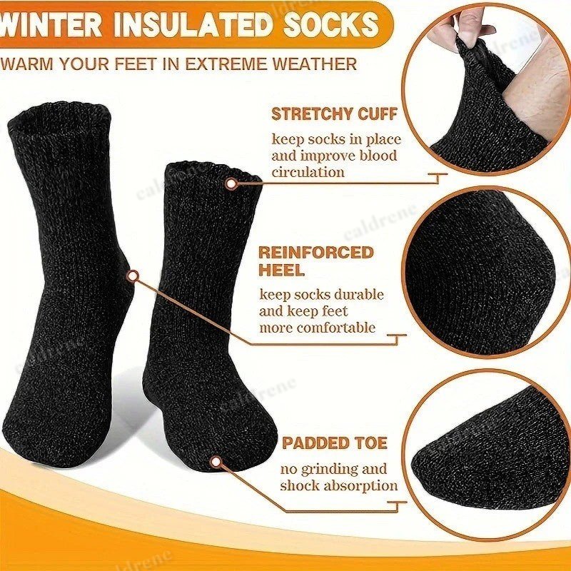 Thermal Heavy Duty Merino Wool Work Socks - 5 Pairs – view 6