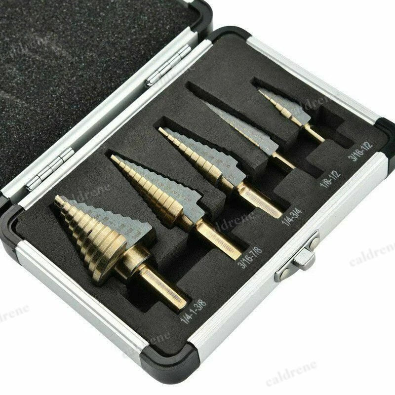 Titanium Step Drill Bit Set 6 Piece with Center Punch – view 6